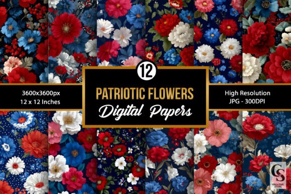 4th of July American Flowers Pattern: A Strategic Design for Creative Expression