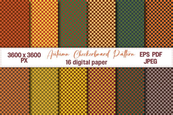 Autumn Checkerboard Pattern