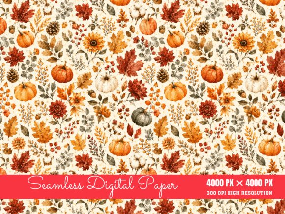 Autumn Digital Paper Seamless Background