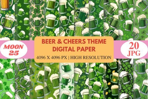 Beer Cheers Theme Digital Paper