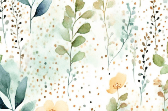 Boho Watercolor Floral Pattern Collection