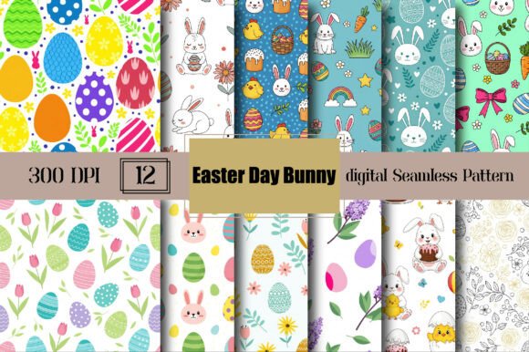 Easter Day Bunny Seamless Pattern: A Creative Resource for Spring Projects