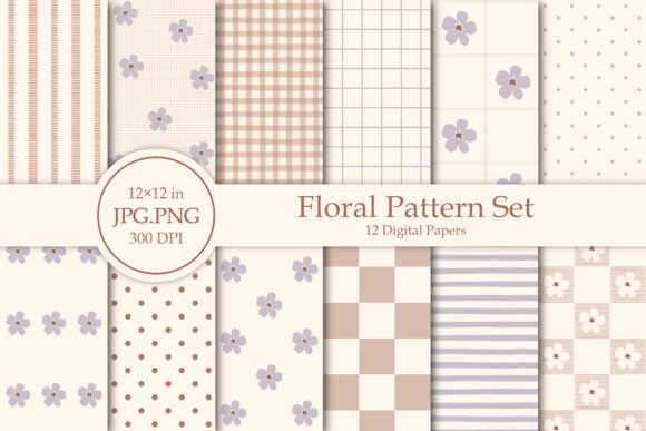 Floral Pattern Set: A Versatile Design for Modern Creativity