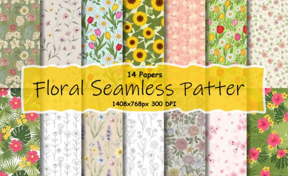 Floral Seamless Pattern Backgrounds: A Versatile Design for Creative Projects