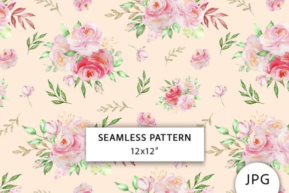Flowers Seamless Pattern and Watercolor Flowers Digital Paper: A Versatile Creative Resource