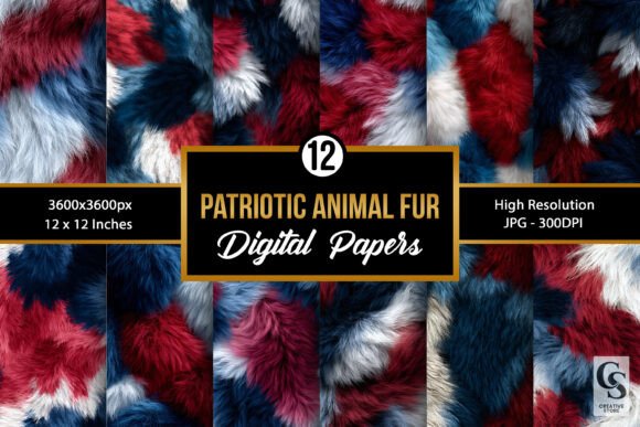 Patriotic Red Blue Animal Fur Pattern: A Creative Force for Modern Design