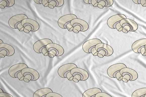 Seamless Pattern Illustration with Forest Mushrooms