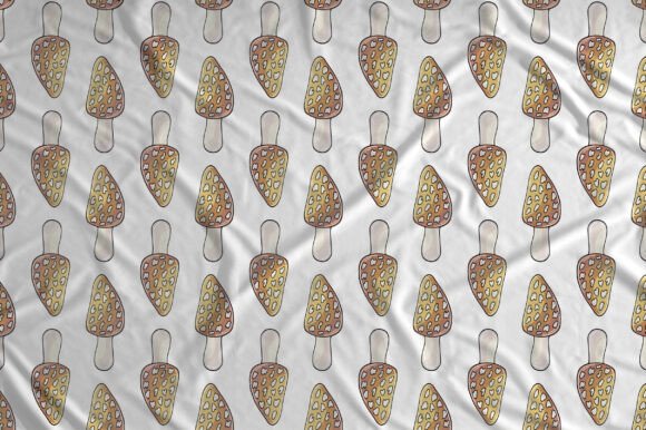 Seamless Pattern with Forest Mushrooms