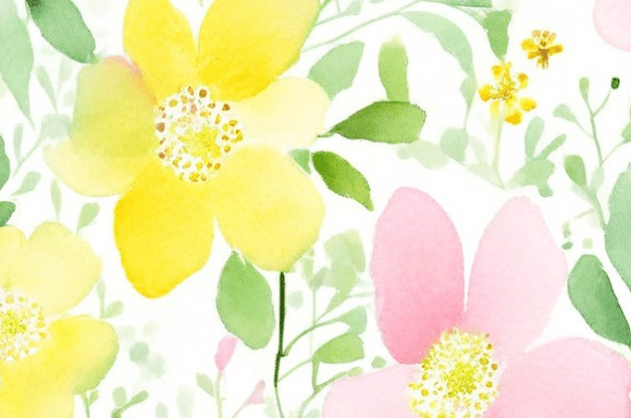 Soft Pastel Watercolor Floral Pattern: A Delicate and Elegant Design Choice