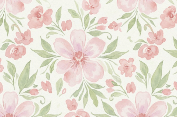Soft Watercolor Floral Seamless Pattern: A Delicate Touch for Creative Projects