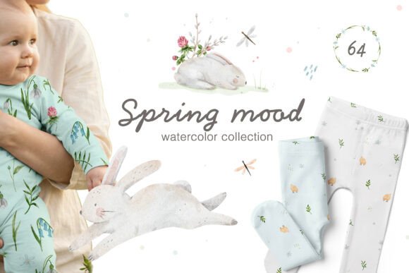 Spring Watercolor Kids Pattern Collection: A Creative Resource for Designers and Parents