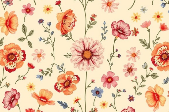 Warm Vintage Wildflower Seamless Collect: A Timeless Addition to Your Creative Projects